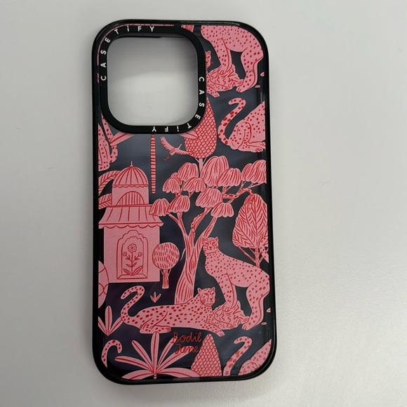 EUC, CASETiFY Cheetah Paradise Pink - Classic Blue case - Picture 3 of 4